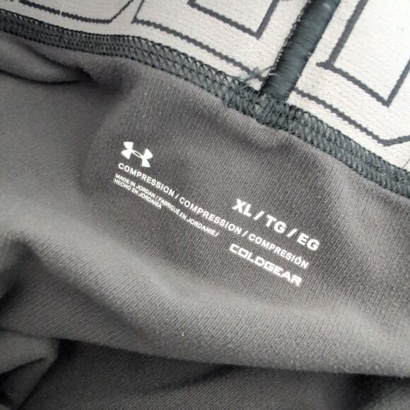 Under Armour Men's ColdGear Leggings Sz XL Gray Ergonomic Moisture Wicking Storm - Picture 3 of 8